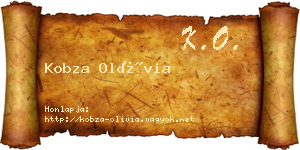 Kobza Olívia névjegykártya