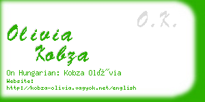 olivia kobza business card